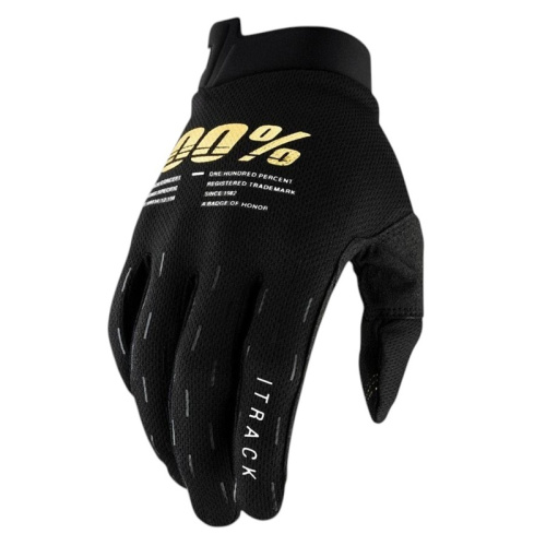100% Мотоперчатки подростковые ITrack Black в Москве